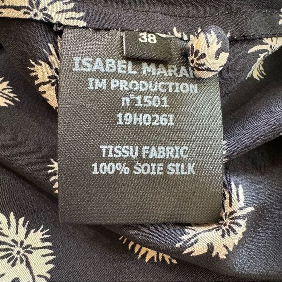 Isabel Marant Ceciline Silk Long Sleeve Top Mock Neck Floral US 6‎ New $1498 - Picture 8 of 15